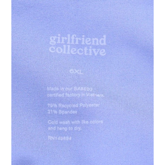 Girlfriend Collective Womens 6X Tight Legging Periwinkle Blue Crop Compression - Picture 10 of 10